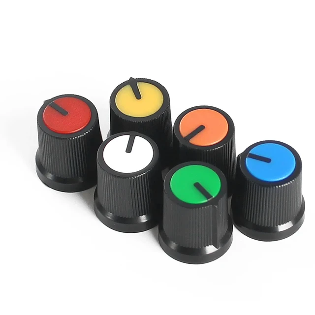 Potentiometer Cap Plastic Blue For 6mm Shaft