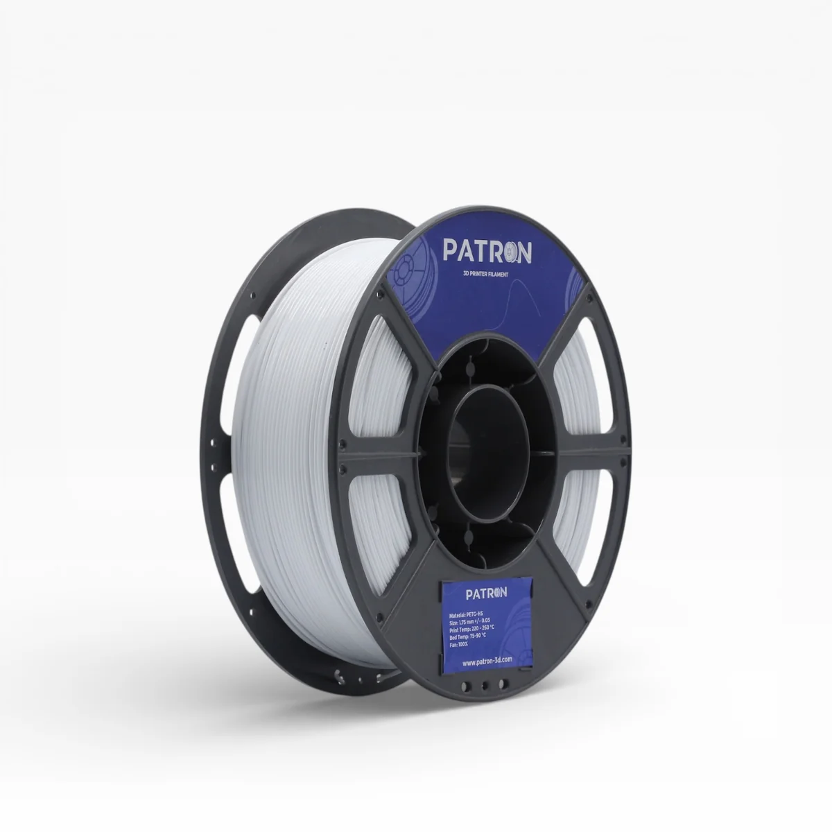 PATRON (White) PETG HS Filament 1.75mm 1Kg Roll for 3D Printer