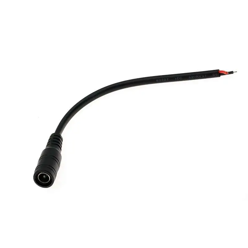 DC Jack Female Power Connector With 28AWG Wire (5.5×2.1mm)