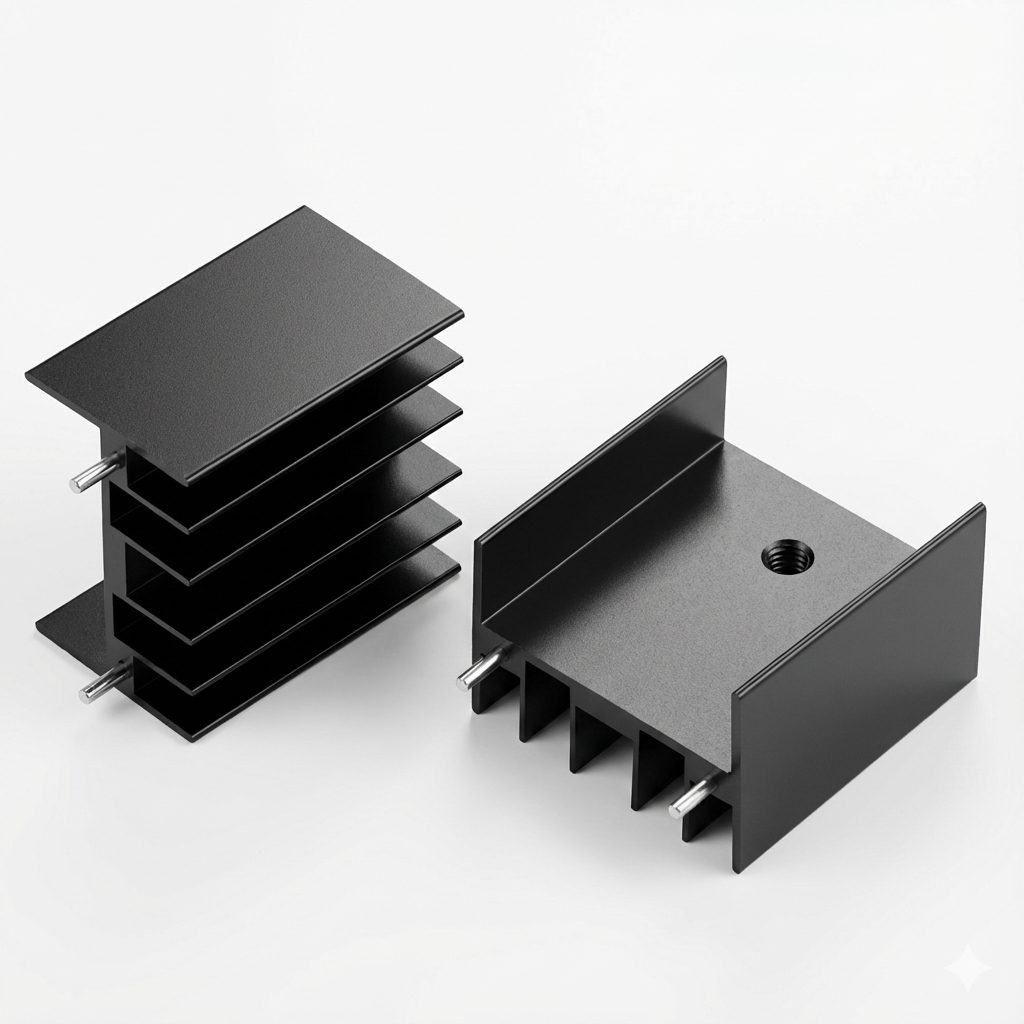 Aluminum Black Heatsink 25x24x16mm