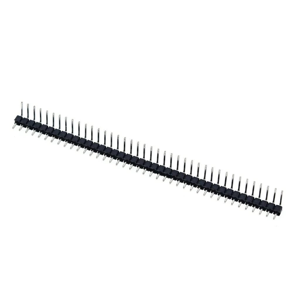Pin Headers Male 2.54mm : 40-Pin, Right Angle, Black