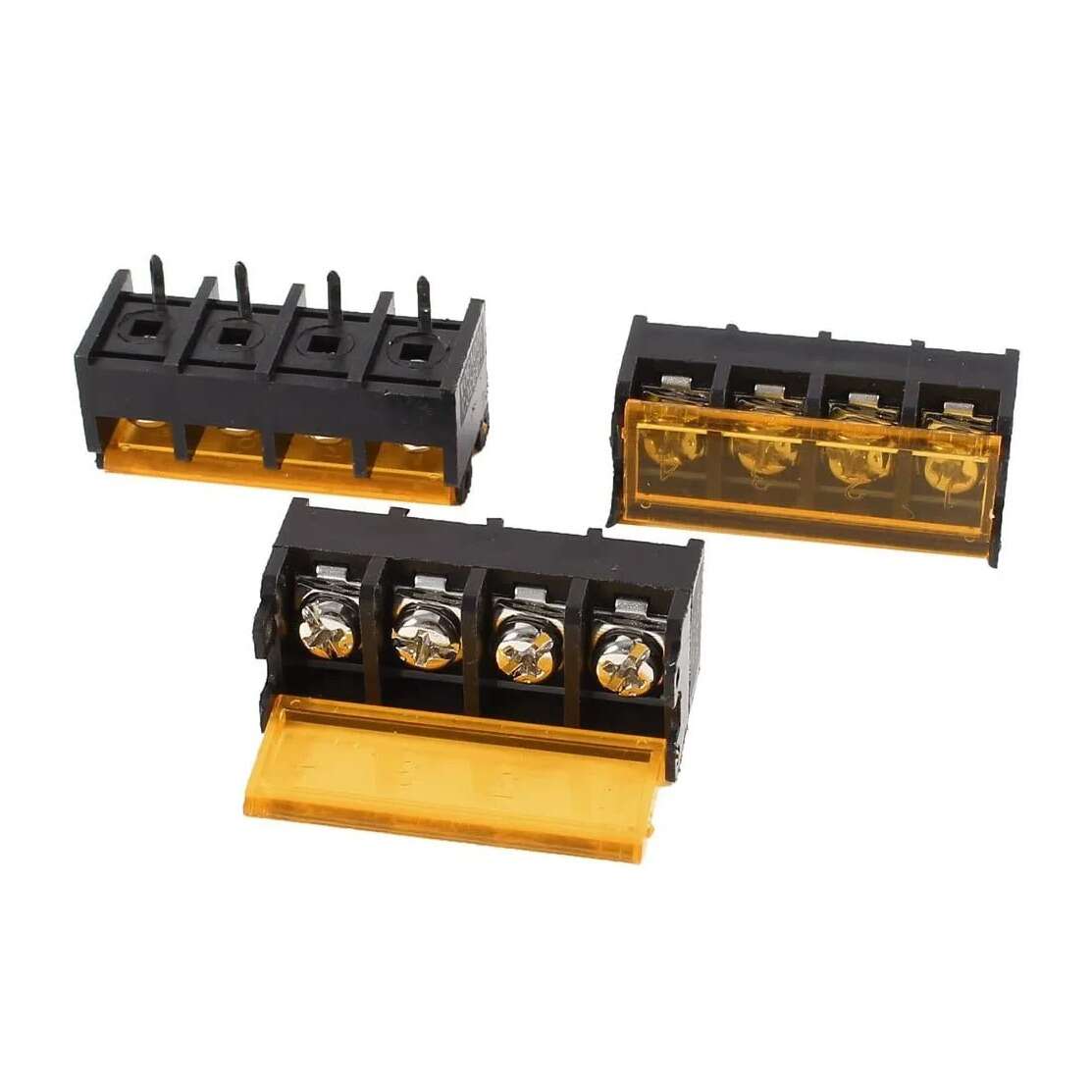 HB9500SS Barrier Terminal Block with Cover 300V 30A 4 Pin 9.5mm Pitch