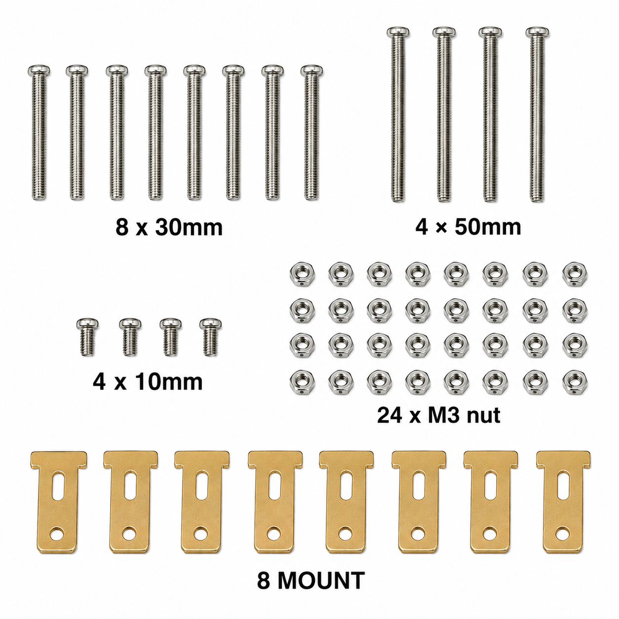 4WD Robot Car Assembly Screws & Mounting