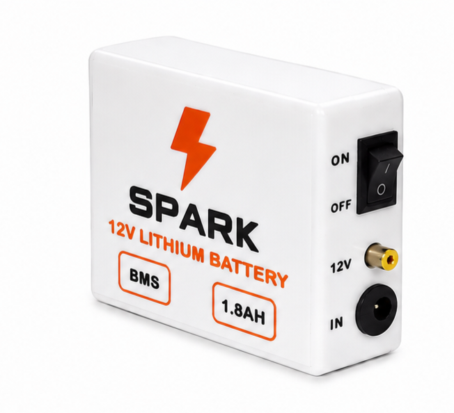 SPARK 12V Output Rechargeable Lithium-Ion Battery Pack (1800mAh with Built-in BMS)
