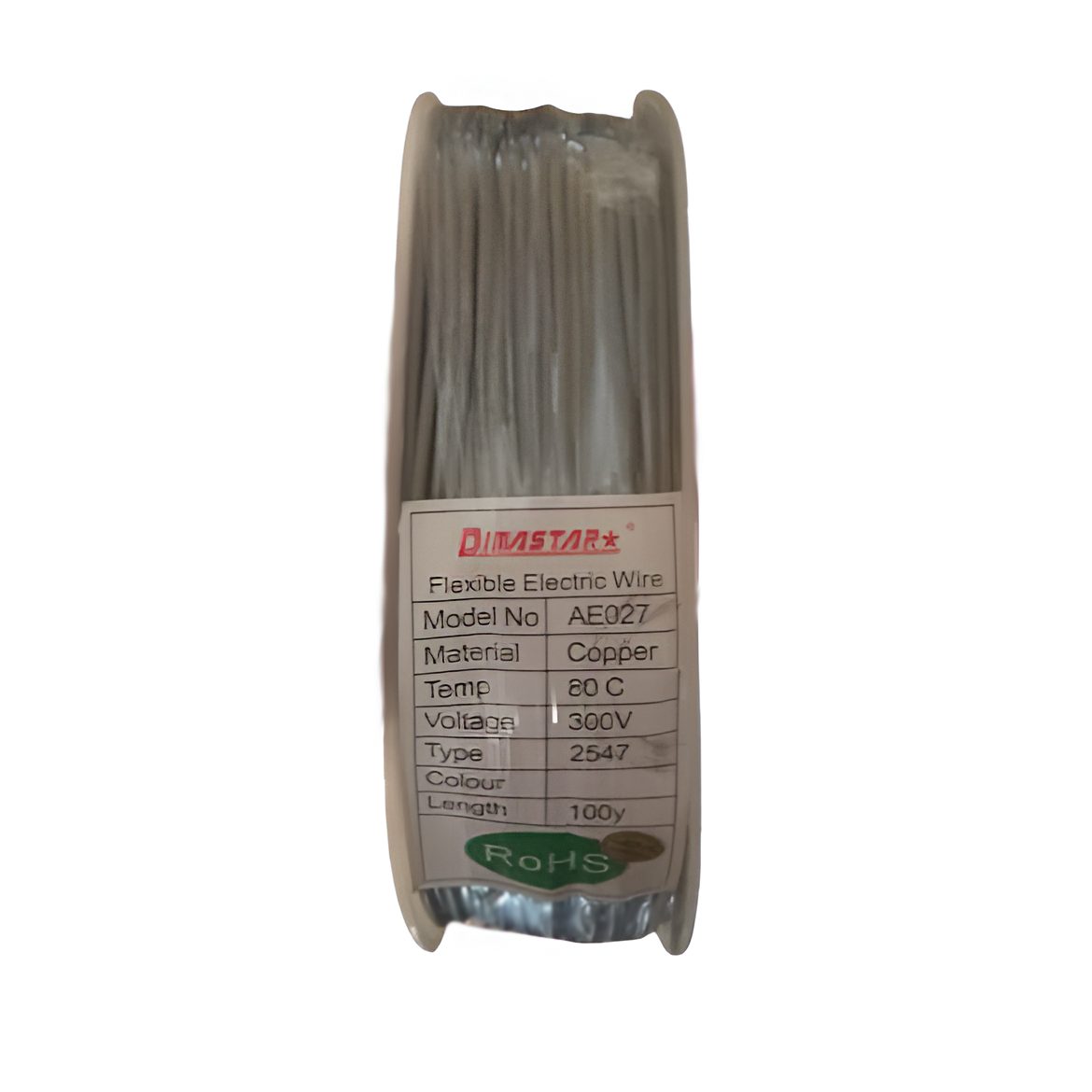 Flexible Electric Wire AE027 2 Core 300V 28AWG 1meter - Gray 