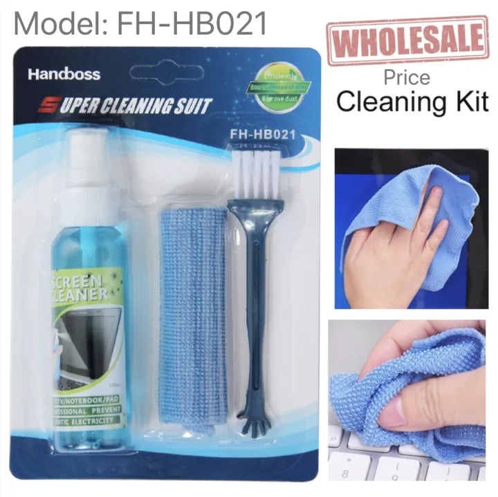 Handboss 3-in-1 Screen Cleaning Kit for Laptop, PC, Tablet & Mobile