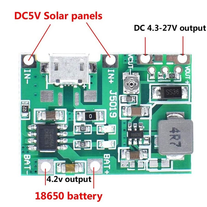 Adjustable Step Up 18650 Li-ion Battery Charger & Discharge HW-357 3.7V 9V 5V - 2
