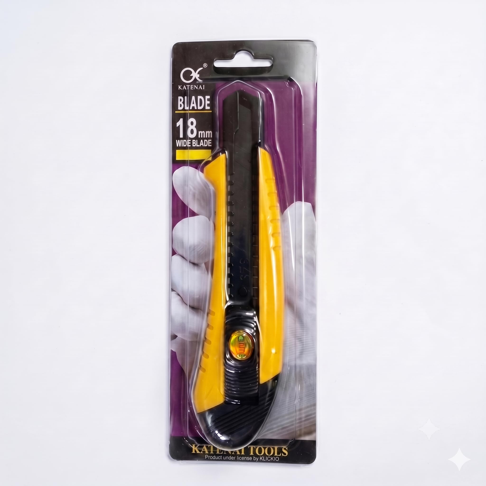 Heavy Duty 18mm Snap-Off Utility Cutter Knife with Auto-Lock Mechanism - 1