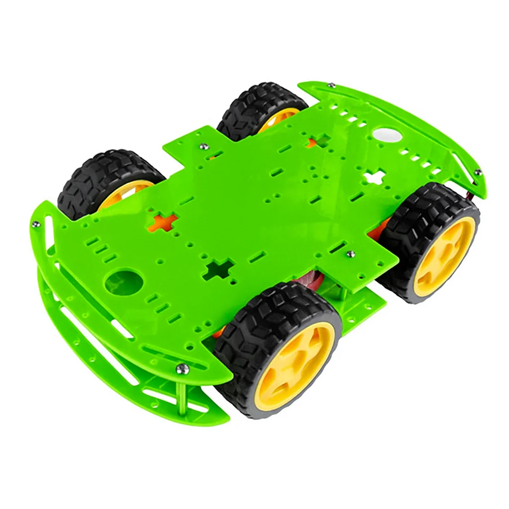 4WD Car Robot Platform 26 x 15 cm Chassis Only green