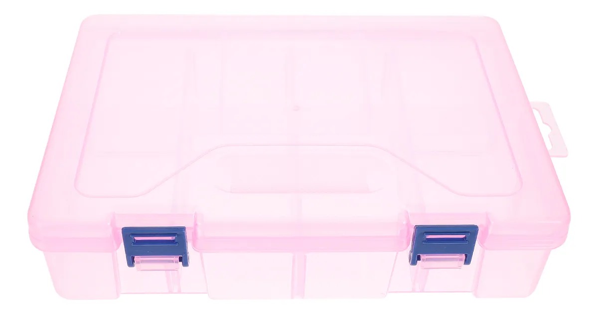 Double Layer Plastic Box (Pink)