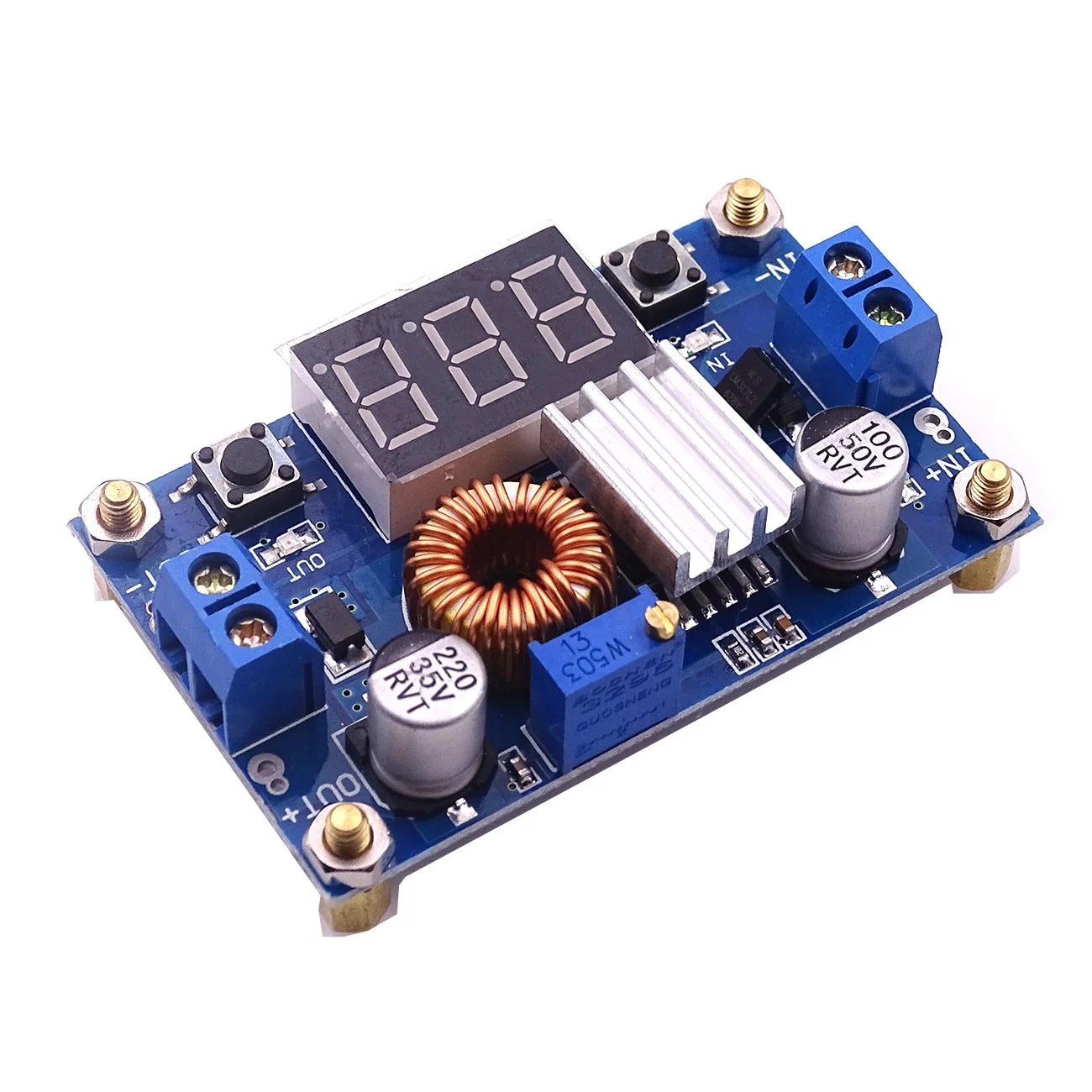 XL4015 DC-DC Adjustable High Power Step-down Module 5A 75W with 3 Bits Digital Display Voltmeter