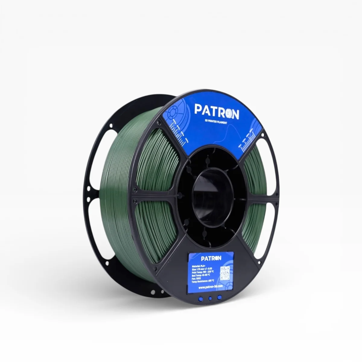 PATRON (Olive Green) PLA+ Filament 1.75mm 1Kg Roll for 3D Printer