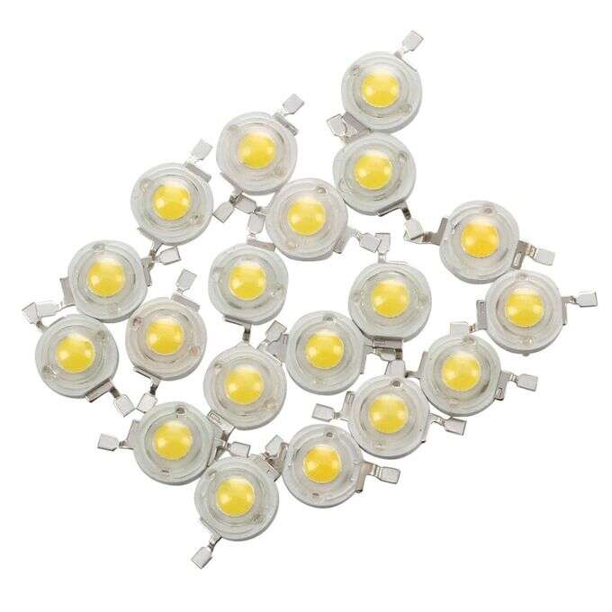 SMD LED 3W 2 Pin warm white 