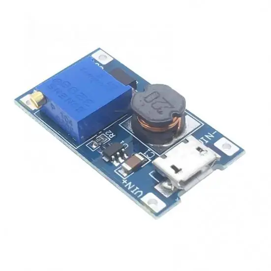 MT3608 2A DC-DC Step Up Module Booster With Micro USB Port