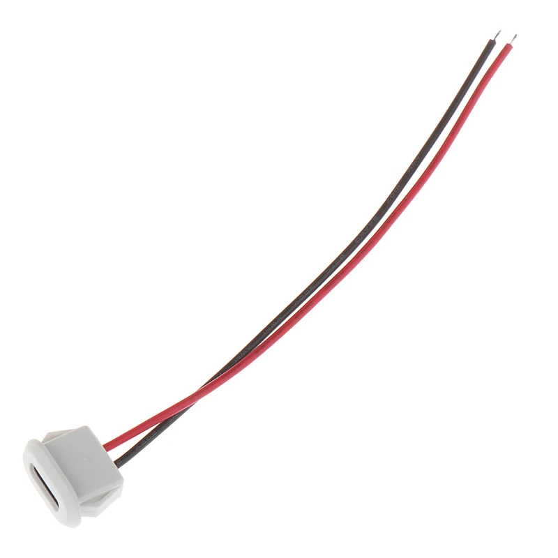 USB Type-C Female Connector to Wire - White