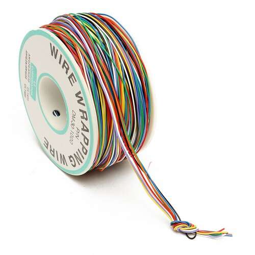 Wrapping Wire (P/N B-30-1000) 30AWG 8-Wire Colored 0.25mm 1M