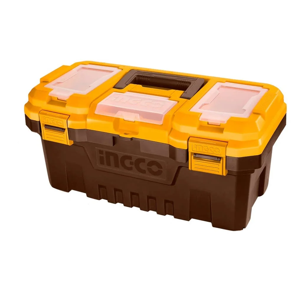 Ingco PBX2001 Hard Tool Box Case Organizer, 20 Inch - Black Yellow